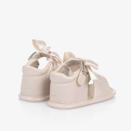Mayoral Newborn-حذاء بناتي بيج ساتان مع فيونكة للأطفال قبل المشي | Childrensalon Outlet