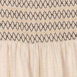 Mayoral-Girls Beige Smocked Playsuit | Childrensalon Outlet