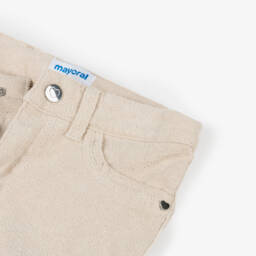 Mayoral-Girls Beige Sparkle Cord Trousers | Childrensalon Outlet