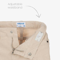 Mayoral-Girls Beige Sparkle Cord Trousers | Childrensalon Outlet