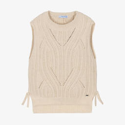 Mayoral-Бежевая безрукавка для девочек | Childrensalon Outlet