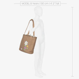 Mayoral Newborn-Girls Beige Woven Floral Tote | Childrensalon Outlet