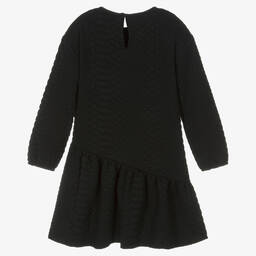 Mayoral-فستان قطن جيرسي لون أسود | Childrensalon Outlet