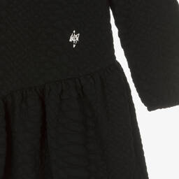 Mayoral-فستان قطن جيرسي لون أسود | Childrensalon Outlet