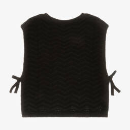 Mayoral-Girls Black Chevron Knit Slipover | Childrensalon Outlet