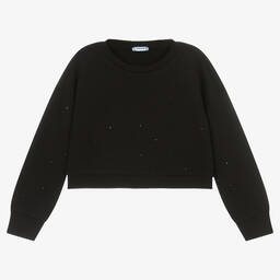 Mayoral-Черный хлопковый свитшот с заклепками | Childrensalon Outlet