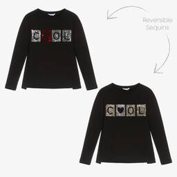 Mayoral-Черный хлопковый топ для девочек | Childrensalon Outlet