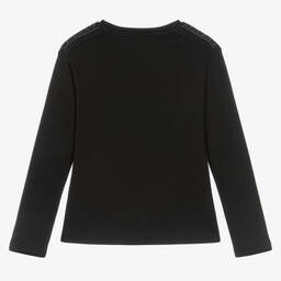 Mayoral-Girls Black Cotton Top | Childrensalon Outlet