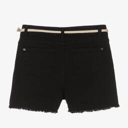 Mayoral-Черные джинсовые шорты для девочек | Childrensalon Outlet