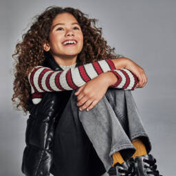 Mayoral-Girls Black Fade Denim Trousers | Childrensalon Outlet