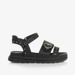 Mayoral-Girls Black Faux Leather Studded Sandals | Childrensalon Outlet