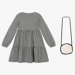 Mayoral-Girls Black Gingham Dress | Childrensalon Outlet