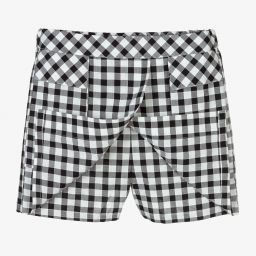 مايورال-شورت سكورت قطن كاروهات لون أسود وأبيض | Childrensalon Outlet