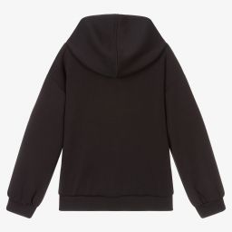 Mayoral-Girls Black Hooded Zip-Up Top | Childrensalon Outlet