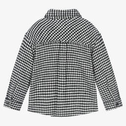 Mayoral-Черная фланелевая куртка-рубашка в гусиную лапку | Childrensalon Outlet