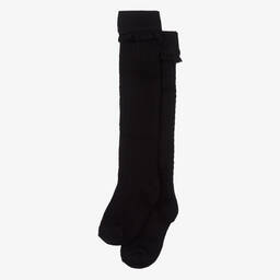 مايورال-جوارب مزيج قطن لون أسود للبنات | Childrensalon Outlet