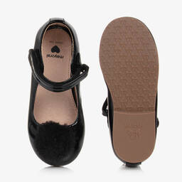 مايورال-حذاء بسيّر جلد صناعي لامع لون أسود للبنات | Childrensalon Outlet