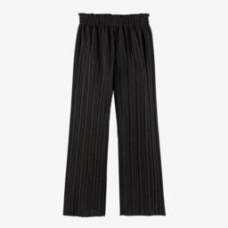 Mayoral-Girls Black Pleated Sparkle Trousers | Childrensalon Outlet