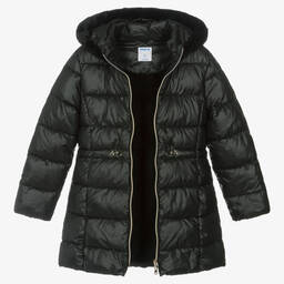 Mayoral-Girls Black Puffer Coat | Childrensalon Outlet