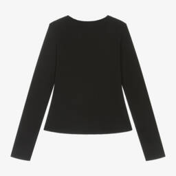 Mayoral-Girls Black Ribbed Jersey Top | Childrensalon Outlet