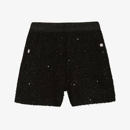 Mayoral-Girls Black Sequinned Shorts | Childrensalon Outlet