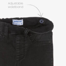 مايورال-جيغنغز سكيني فيت قطن دنيم لون أسود للبنات | Childrensalon Outlet