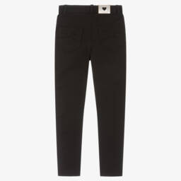 Mayoral-Girls Black Stretchy Jersey Trousers | Childrensalon Outlet