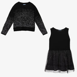 Mayoral-Черный свитер и платье для девочек | Childrensalon Outlet