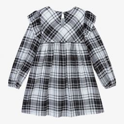 مايورال-فستان قطن تارتان لون أسود وأبيض | Childrensalon Outlet