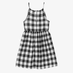 Mayoral-Girls Black & White Gingham Dress | Childrensalon Outlet
