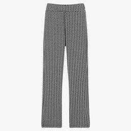 Mayoral-Girls Black & White Patterned Trousers | Childrensalon Outlet