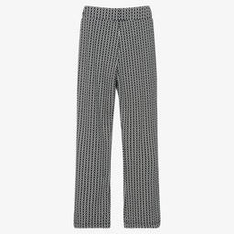 Mayoral-Girls Black & White Patterned Trousers | Childrensalon Outlet