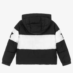 Mayoral-Girls Black & White Star Puffer Jacket | Childrensalon Outlet