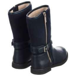 Mayoral-بوط جلد لون كحلي للفتيات | Childrensalon Outlet