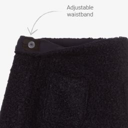 Mayoral-Girls Blue Bouclé Skirt Set | Childrensalon Outlet