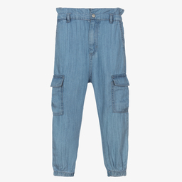 Mayoral-Синие брюки карго для девочек | Childrensalon Outlet