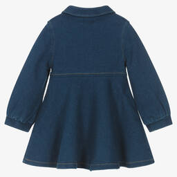 Mayoral-Girls Blue Cotton Denim Dress | Childrensalon Outlet