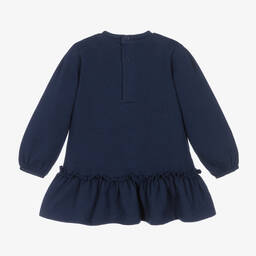 Mayoral-Girls Blue Cotton Jersey Bunny Dress | Childrensalon Outlet