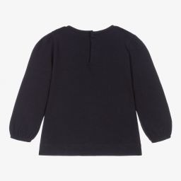 Mayoral-Girls Blue Cotton Jersey Top | Childrensalon Outlet