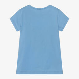 Mayoral-Girls Blue Cotton T-Shirt | Childrensalon Outlet