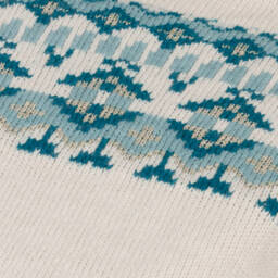 Mayoral-Girls Blue & Cream Fair Isle Sweater | Childrensalon Outlet