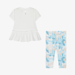 Mayoral-Костюм синие и кремовые леггинсы для девочек | Childrensalon Outlet