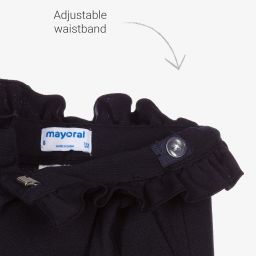 Mayoral-Girls Blue Crêpe Trousers | Childrensalon Outlet
