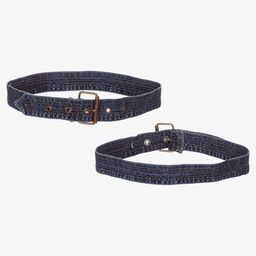 Mayoral-Girls Blue Denim Cropped Jeans | Childrensalon Outlet