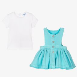 Mayoral-Футболка и голубое джинсовое платье для девочек | Childrensalon Outlet