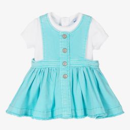 Mayoral-Футболка и голубое джинсовое платье для девочек | Childrensalon Outlet