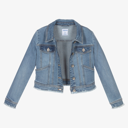 Mayoral-Girls Blue Denim Jacket | Childrensalon Outlet