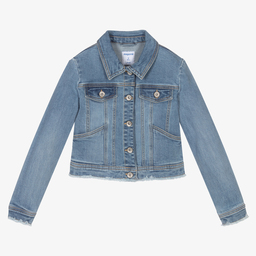 Mayoral-Girls Blue Denim Jacket | Childrensalon Outlet