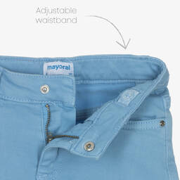 مايورال-شورت قطن دنيم لون أزرق للبنات | Childrensalon Outlet