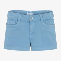 مايورال-شورت قطن دنيم لون أزرق للبنات | Childrensalon Outlet